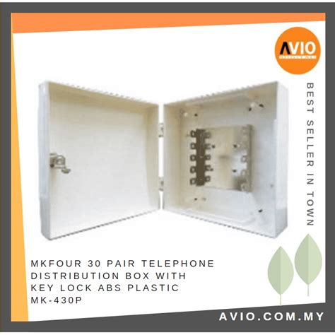 MKfour 30 Pair Telephone Distribution Box with Key 